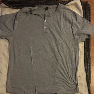 Men's Gray Henley Shirt